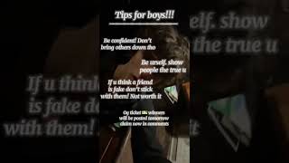 Tips for boys #newchannel #foryou #school #tips #ogticket #tips4life #boytips #viralvideo #tips