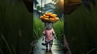 Hardworking Cat Helping Old Man #ai #aiediting