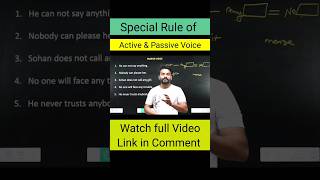 Passive Voice Special rule.. By #mohitsir #education #reels #motivation #trending #viel #Passive