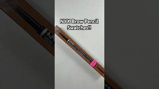 NYX Brow Pencil Swatches in Auburn | Brows for red heads! #nyxcosmetics #browpencil