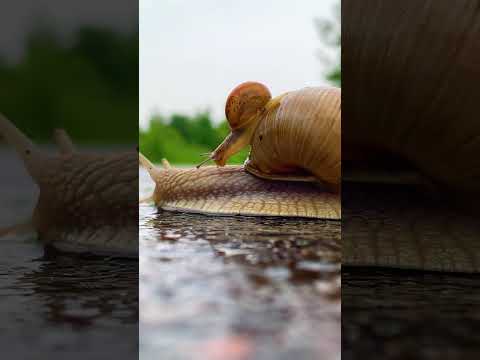 Snail 4K | Piano Music And Rain Sound | see full 👆