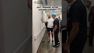 Gait training After Hip Replacement #hiprelacement #hipexercises