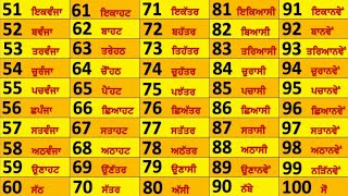Ginti 1 to 100 Punjabi | 1 ਤੋਂ 100 ਤੱਕ ਗਿਣਤੀ | Counting in Punjabi