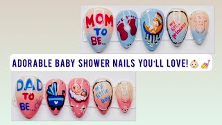 Baby Shower Nail Design for Moms-to-Be 👶 | Full Tutorial
