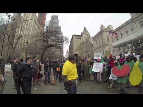 PROTEST TO SAVE NYC COMMUNITY GARDENS
