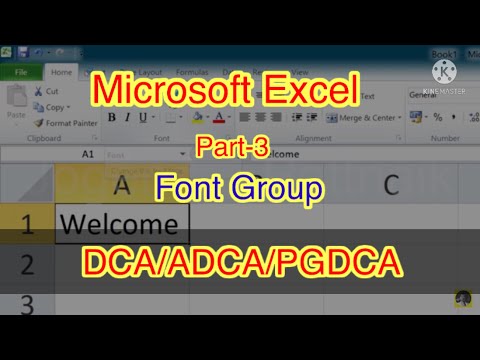 Excel Cell formatting using Font group of the home tab