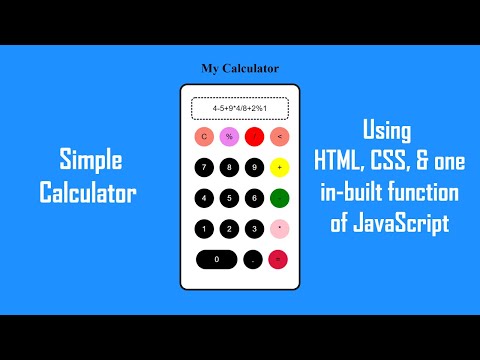 Simple Calculator using HTML, CSS, JavaScript