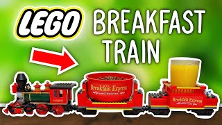 I Built a LEGO Breakfast Train! (Rube Goldberg Machine)