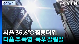 [날씨] 서울 35.6℃ 찜통더위...다음 주 폭염·폭우 갈림길 / YTN