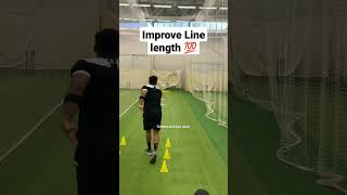 How to improve line length of bowling |Fast Bowlers  💯 fast bowlers action #shorts