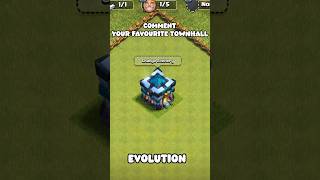 Evolution of Town Hall in Clash of Clans 🔥 | From TH1 to TH15 #shorts
