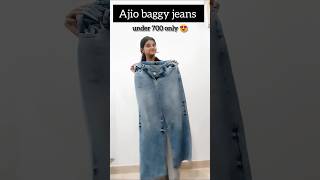 Ajio jeans under 700 😍 | wide leg/ baggy jeans| #ajio #jeans #shorts