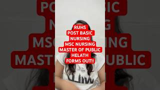 RUHS MSC NURSING APPLICATIONS FORMS OUT!! #norcet #aiims #nursing #nursestories #nursingstudent