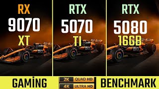 9070XT VS RTX 5080  RTX 5070TI  RX 9800X3D AMD RADEON RX 9070XT GAMING BENCHMARKS FHD 2K + 4K