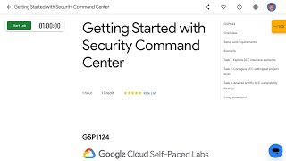 Getting Started with Security Command Center GSP1124
