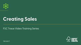 FSC Trace Walkthrough: Creating a sale