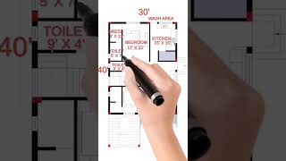 #shorts #30x40houseplan #1200sqft #2bhk #modernhousemaker #archdaily #houseplans