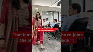 𝐓𝐡𝐚𝐭 𝐧𝐞𝐰𝐥𝐲-𝐰𝐞𝐝 𝐢𝐧 𝐨𝐟𝐟𝐢𝐜𝐞 😻| #officememe #memes #meme #hipikaromorekaro