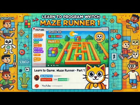 Learn Scratch | Make a Maze Runner Game (Part 1) 🕹️🐱 #Scratch #CodingForKids #ElectroSpark