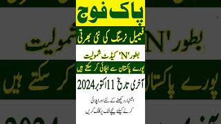 Pak Army N Cadet Jobs 2024 | Pak Army AFNS Female Government Jobs 2024  | Army Jobs 2024