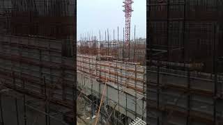 mivan shutteringwork and concrete work is in progress #buildingconstruction #constructio#shearwall