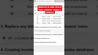 Remove blank spaces from columns' name in a #pandas DataFrame #python #datascience #dataanalytics