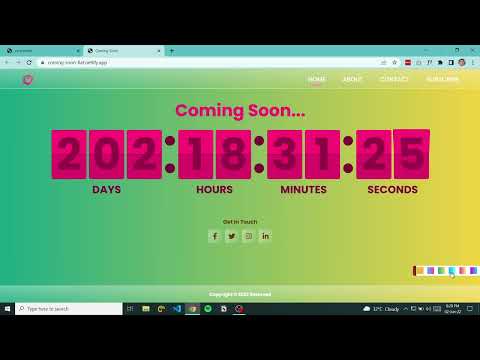 Coming Soon Countdown Website.