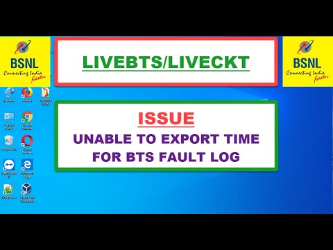 LIVEBTS: BTS FAULT LOG TIME EXCEL EXPORT ERROR