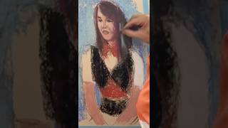 Using PASTEL To Block In Facial Features #artprocess #livedemo