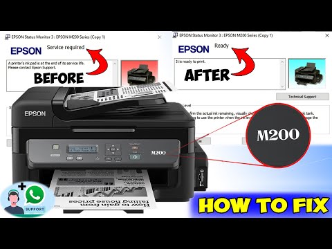 Epson m200 ink pad is at the end of its service life || Epson m200 Service Required Problem