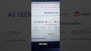 SEOStudio.com offers online tools for free. #popular #study #viralvideo #techlearn #onlineeducation