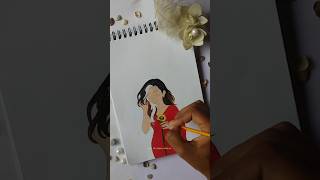 ✨//Red saree elegance//❤️🌻#saqreefashion#shortsfeed #shortsfeed #trendingshorts #aipainting #artist