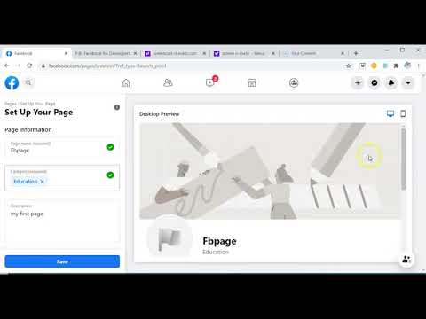1. Create Facebook Page