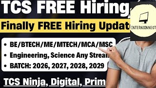 🔥 TCS FREE Hiring 2025 | TCS Ninja, Digital, Prime & CodeVita | 2026-2029 Batch Eligible