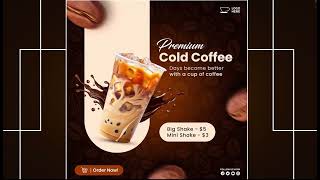 Coffee Social Media Post Design in Adobe Photoshop Tutorial | Design zoneBD |