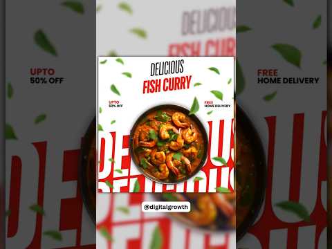 Social Food Poster Design Canva | Canva Tutorial | Digital Growth #posterdesign #canvadesigner