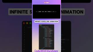 Infinite Scrolling Animation.#html #htmlcss #tutorial #tutorials #code #viral #webdeveloper #shorts