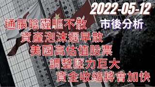 【市後分析】20220512 通脹陰霾驅不散 資產泡沫遲早散 美國高估值股票調整壓力巨大 資金收縮將會加快｜阿里巴巴 9988 前景｜騰訊 700 前景｜美團 3690 前景｜恆生指數