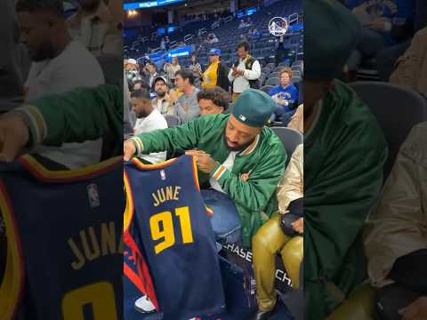 When Steph Curry linked up with Larry June 🏀🔥👌 #nba #numbers #goldenstatewarriors #bayarea