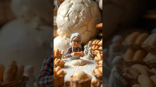 Grandmama what lovely bread you bake. #ai #littlechefs #miniaturecooking