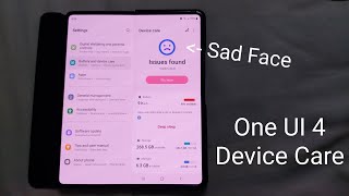 Samsung One UI 4 | Device Care | Sad Face.
