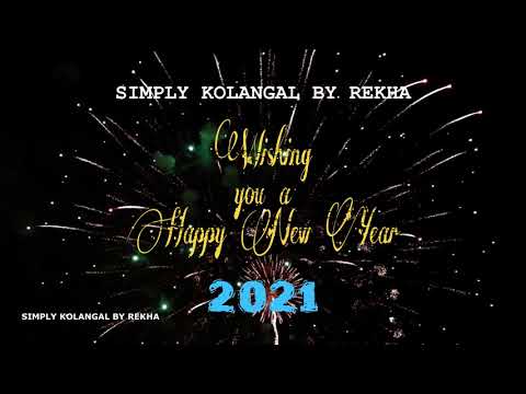 Wish You A Happy New Year 2021 / Simply Kolangal By Rekha