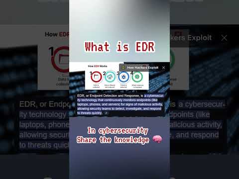 What is EDR in cybersecurity | Endpoint Detection Response #informationsecurity #technology #fyp