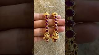 👌latest gold bangles designs/light weight gold stones bangles/fancy bangles