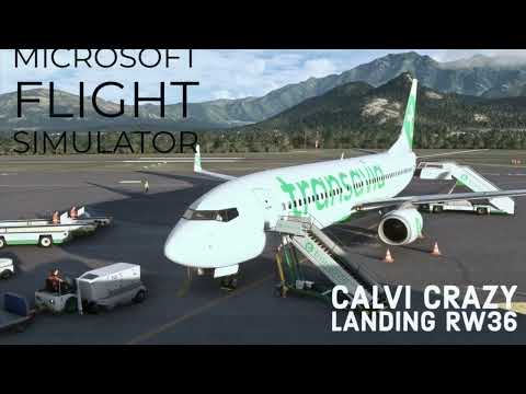 Microsoft flight simulator Calvi approach RW36