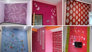 best bedroom wall paint ideas | latest wall colour 3D design & stencil design 2021 wall painting
