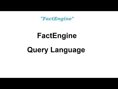 FactEngine And FactEngine Query Language (FEQL). Natural Language Queries.