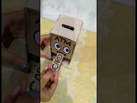 Model of an #atm by a creative #student. #diy #diycrafts #diyprojects #school #lahore #pakistan
