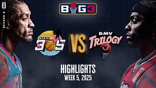 2025 BIG3 Week 5 In 3 Minutes - DMV Trilogy vs. Miami 305