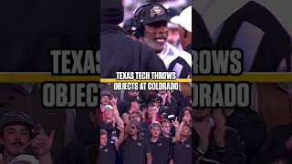 Deion Sanders was LIVID after Texas Tech fans threw objects at Colorado's sideline 😳